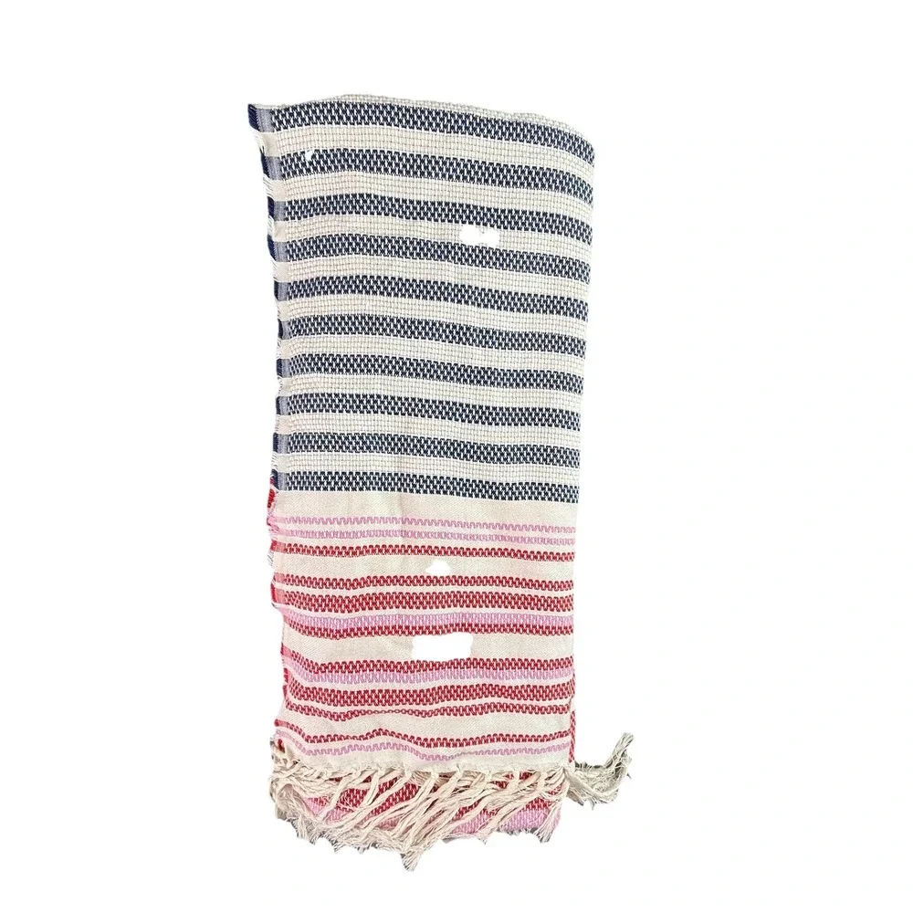 J Jill NWT Striped Multicolor‎ Lightweight Beach Throw Blanket 48x66
